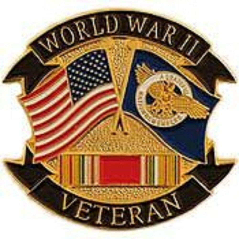 World War II Veteran RPT DUCK Flag - Officially Licensed Original Artwork, Expertly Designed , PIN - 1.125"