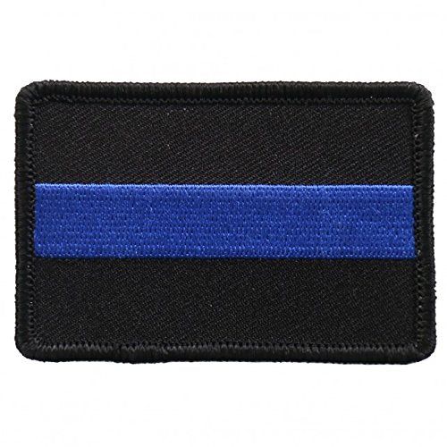 FALLEN OFFICER, High Thread Embroidered Iron-On / Saw-On, Heat Sealed Backing Rayon PATCH - 3" x 3"