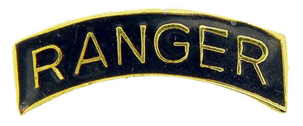 U.S. ARMY, ARMY RANGER TAB - Original Artwork, Expertly Designed PIN Gold Black - 1"
