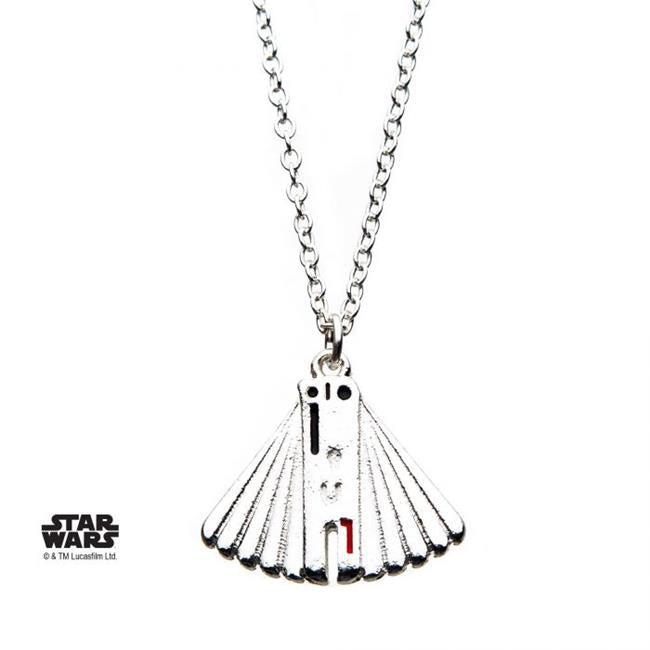 Star Wars, Enfys Nest Fan Pendant with Chain - Base Metal Stainless Steel Artwork