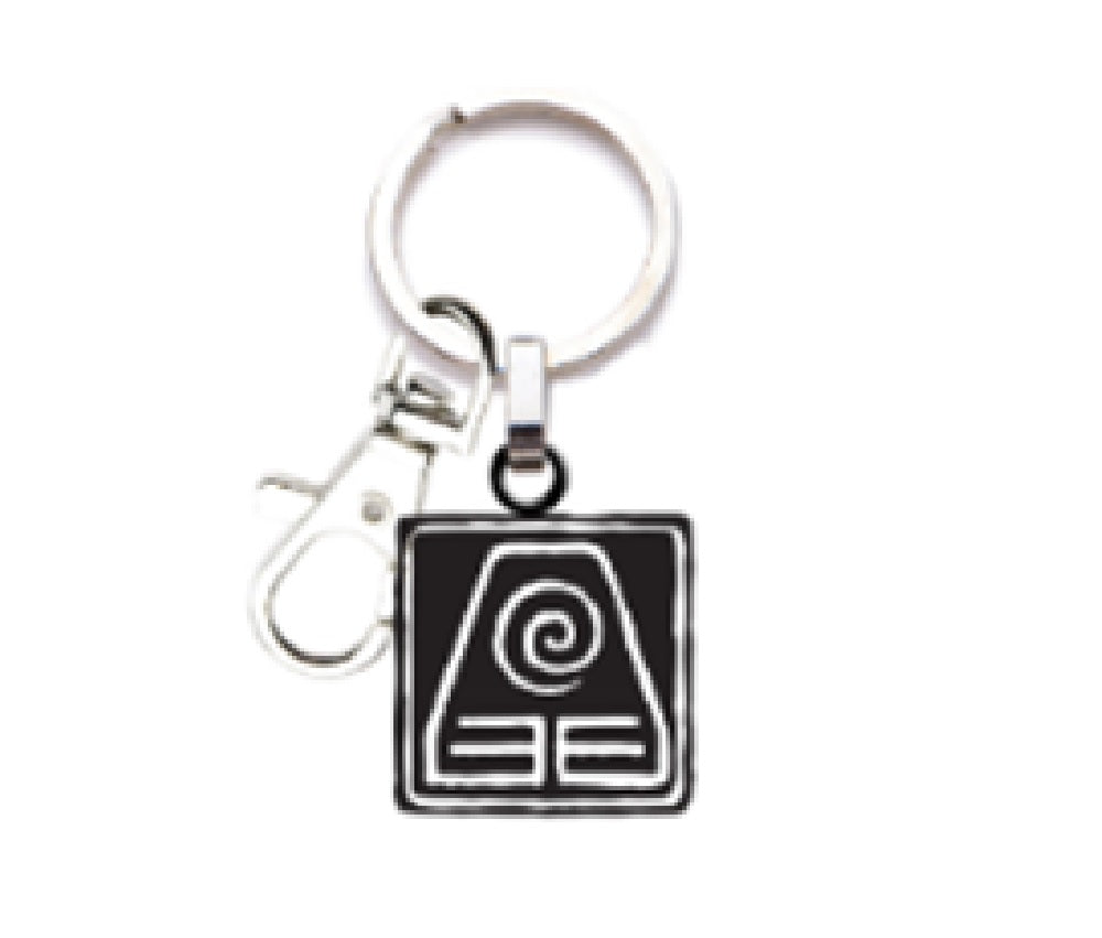EARTH SYMBOL KEYCHAIN, Officially Licensed Original "Avatar" Earth Symbol Stainless Steel Key Holder Rings with Keychain