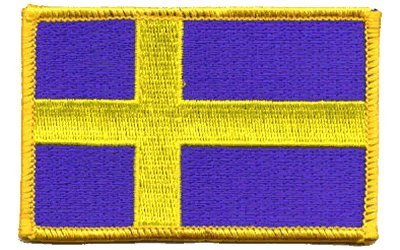 Sweden iron-on embroidered patch