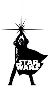 STAR WARS Classic Jedi Rub-On STICKER Disney Officially Licensed Movie & TV Artwork, 7.25" x 4.5" Long Lasting STICKER -