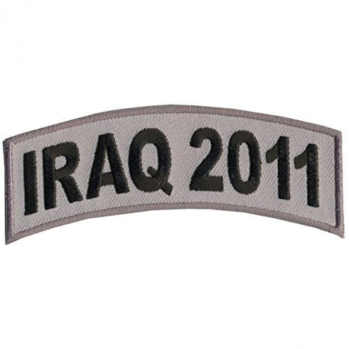 Banners, IRAQ 2011, High Thread Embroidered Iron-On / Saw-On Rayon BANNER PATCH - 4" x 1"