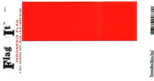 Indonesia flag decal for auto, truck or boat