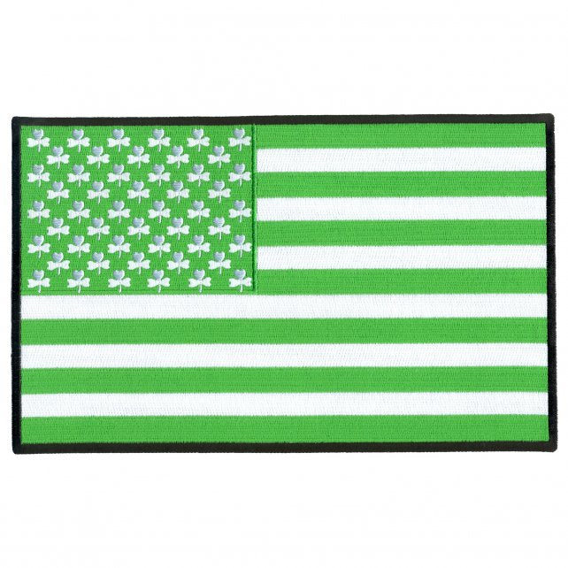 SHAMROCK - Embroidered Artwork Sew On Patch, 10" x 6"