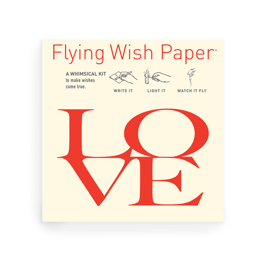 Flying Wish Paper® - Write it., Light it, & Watch it Fly - New! LOVE LETTERS - 5" x 5" - Mini Kits