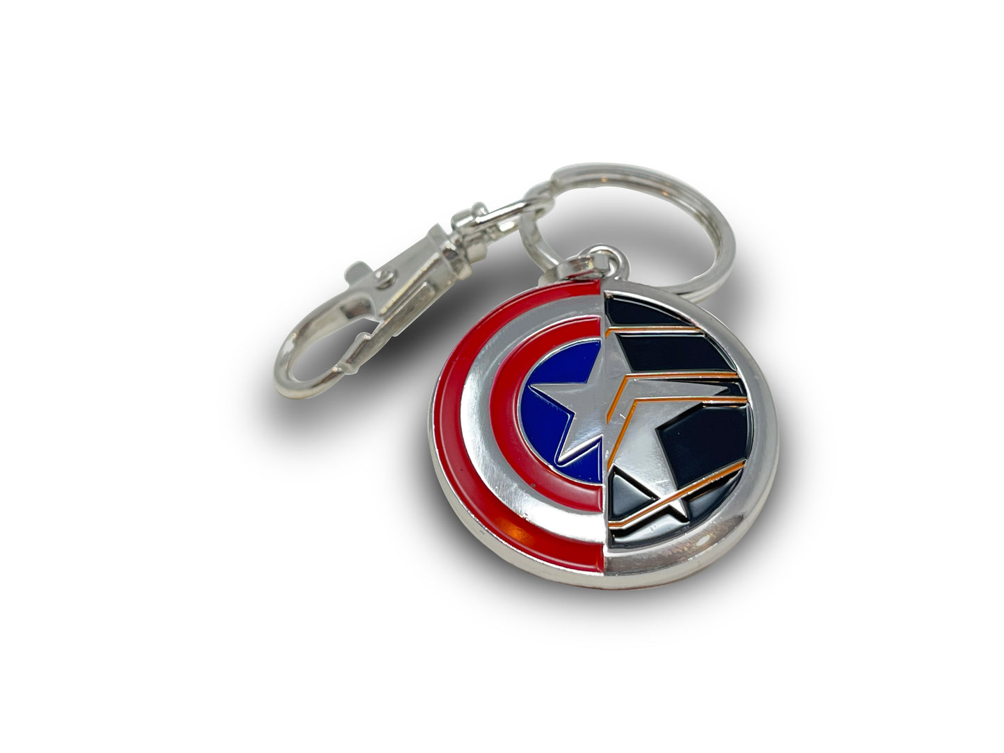The WINTER SOLDIER & CAPTAIN AMERICA Keychain, Official Marvel Studios Disney+ THE FALCON & THE WINTER SOLDIER Keychain