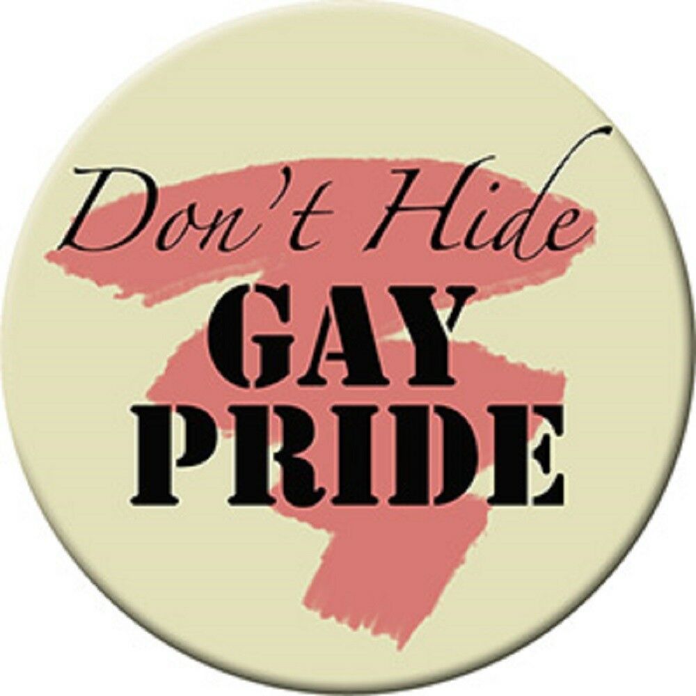 DON'T HIDE GAY PRIDE - Fridge MAGNET, LGBTQ Original Licensed Artwork, 3" x 3"