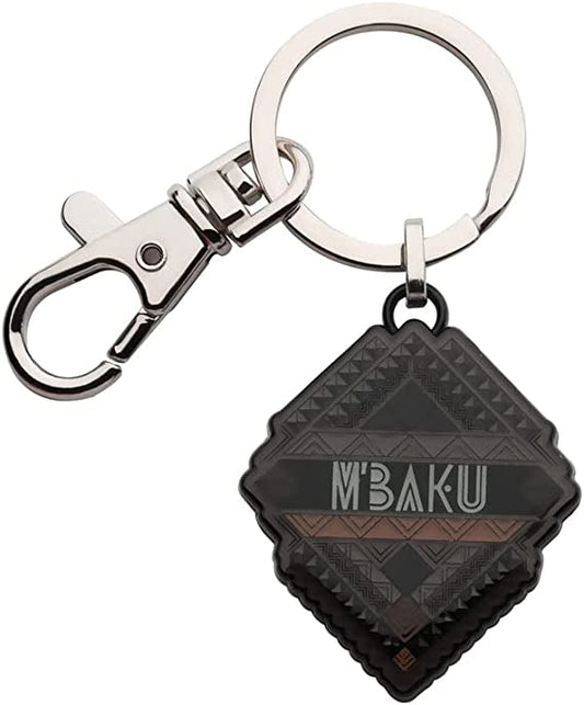 Official Marvel Black Panther WAKANDA FOREVER M'BAKU NAME ENAMEL KEYCHAIN - 3.7cm