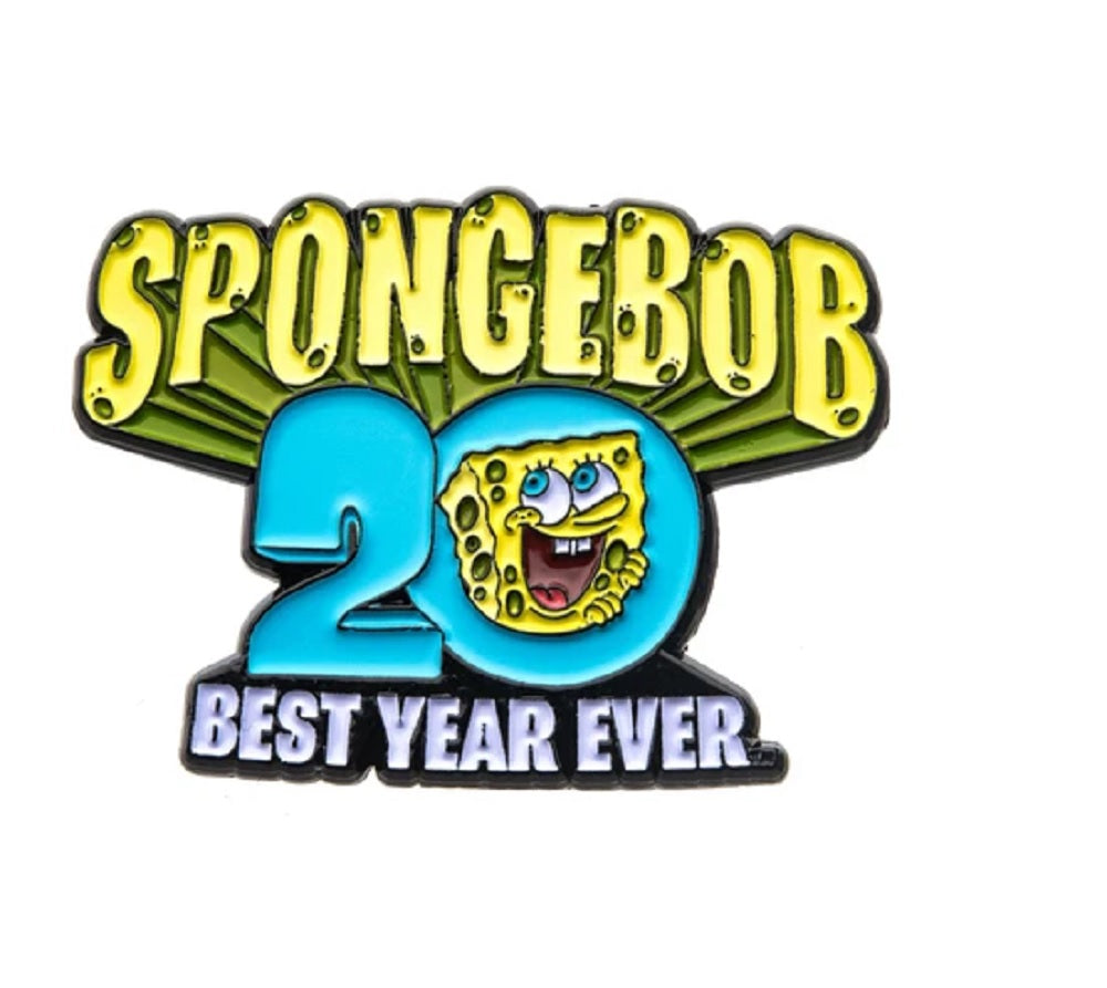 NICKELODEON, SPONGEBOB 20TH ENAMEL PIN - Novelty Cute Enamel Lapel PIN