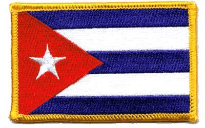 Cuba iron-on embroidered patch
