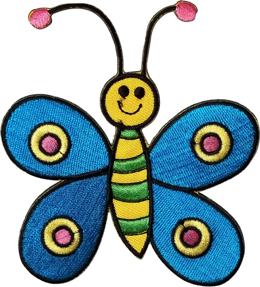 Butterfly - Cheri Strole Artwork Embroidered Iron On Patches, Applique Patch