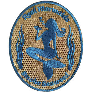 Weed Indeed Real Mermaids Smoke Seaweed - Sew Iron on, Original Artwork - Patch - 2.83" X 3.43"