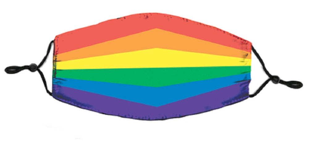 RAINBOW MASK - 2-Layer, Washable Reusable Cloth Mask w/ Adjustable Ear Loops