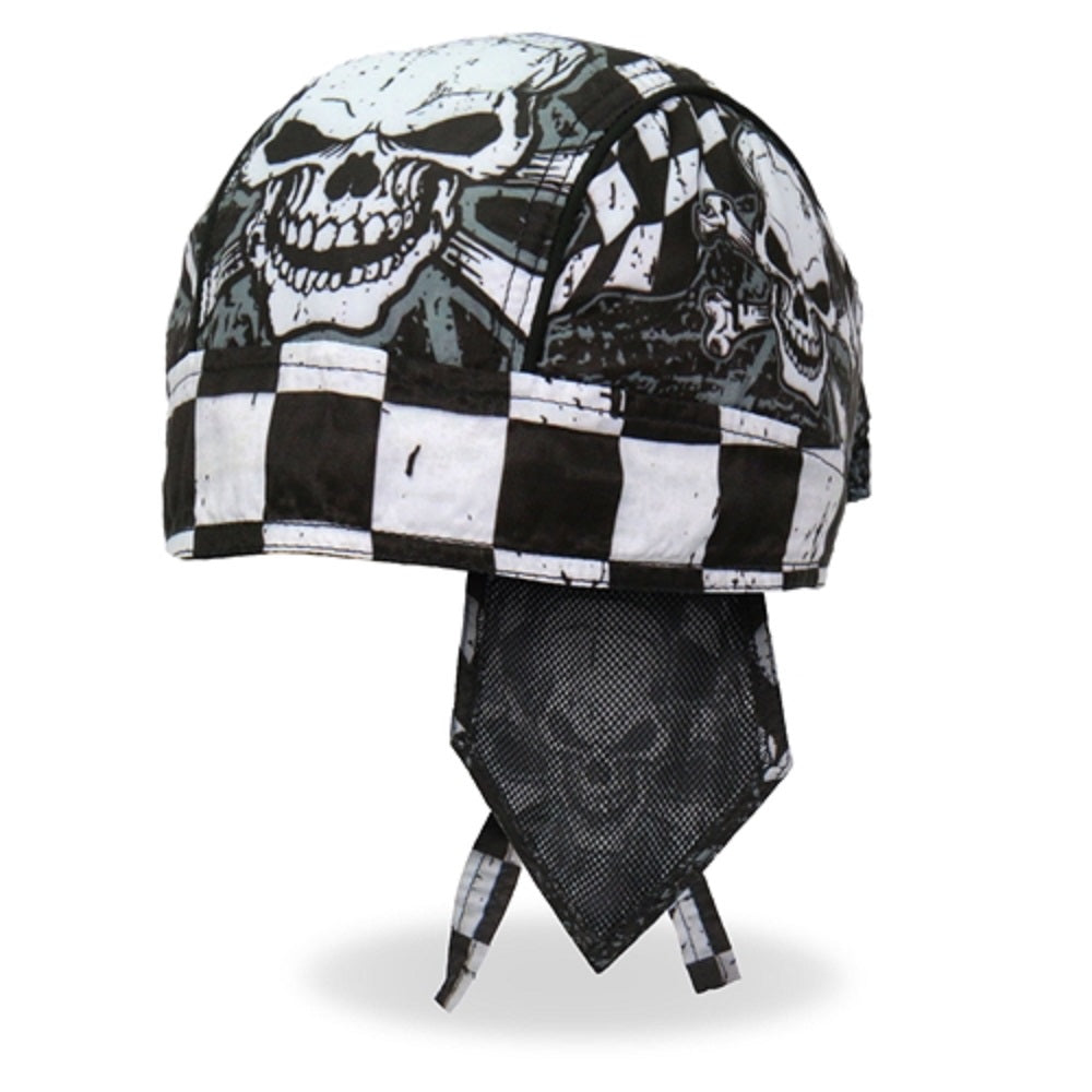 CHECKERED FLAGS HEADWRAP - Officially Licensed Original Checkered Flags Design Lightweight Biker Machine Wash Head Wrap