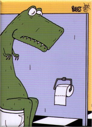 Rubes Short Dinosaur Arms Create Toilet Issues Magnet RM4348