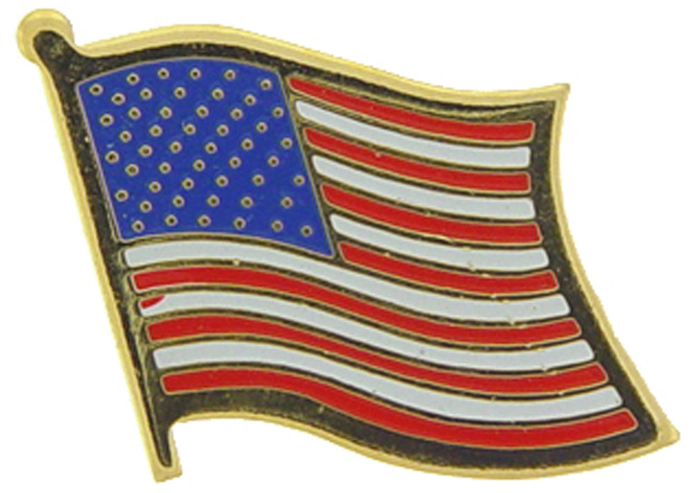 USA & PATRIOTIC, USA FLAG WAVY - Original Artwork, Expertly Designed PIN - 1"