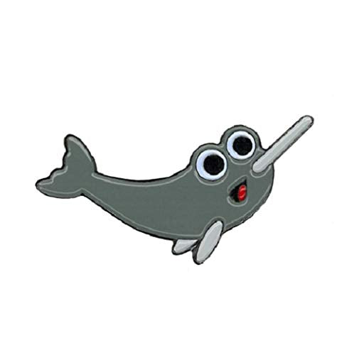 Narwhal - Enamel PIN, Licensed Original Artwork by Hedi Barack, 1.25"