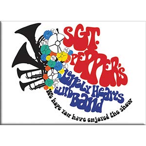 Lennon and McCartney Lonely Hearts Club Band - Exclusive Artwork Fridge Magnet, 2.5" X 3.5"