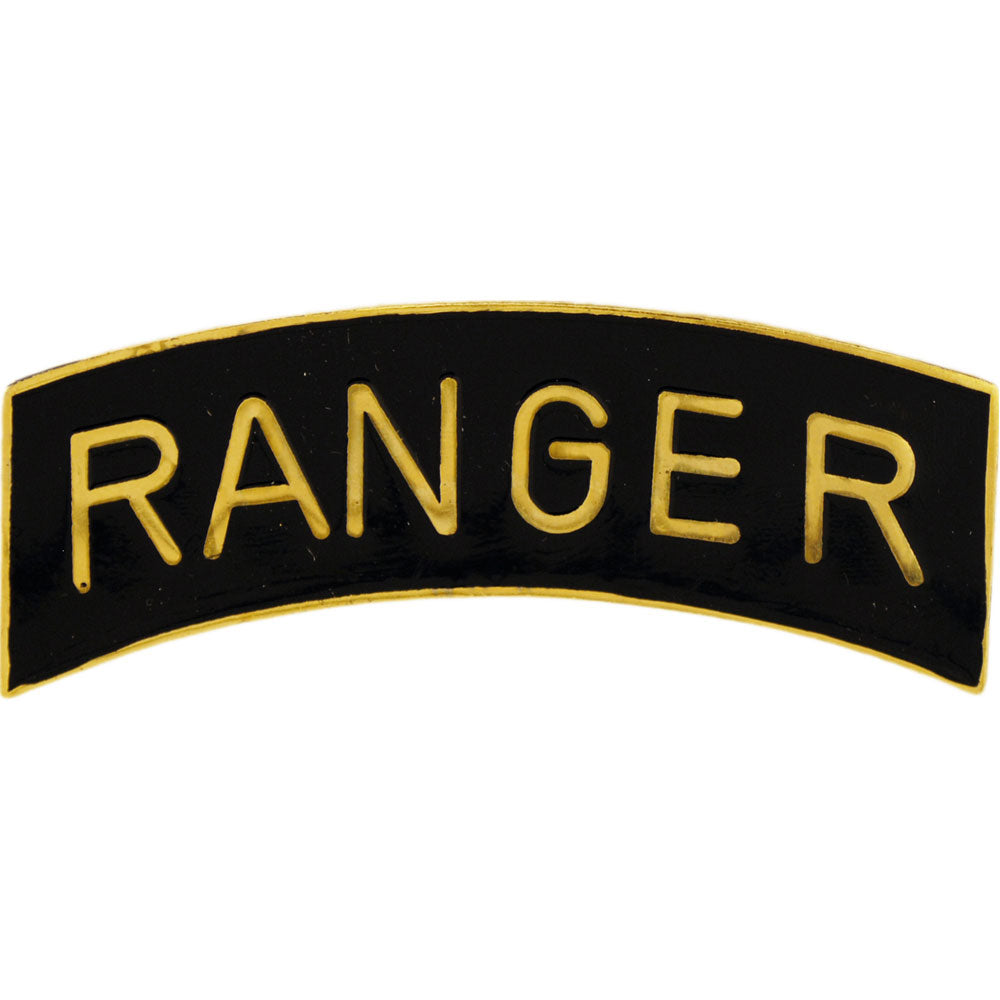 U.S. ARMY, ARMY RANGER TAB - Original Artwork, Expertly Designed PIN Gold Black - 2.5"