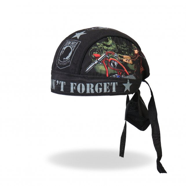 VETS DON'T FORGET - High Quality Micro-Fiber & Mesh Lining Bikers HEADWRAP