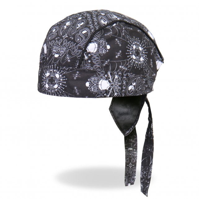 SKULL PAISLEY, High Quality Micro-Fiber Bikers HEADWRAP