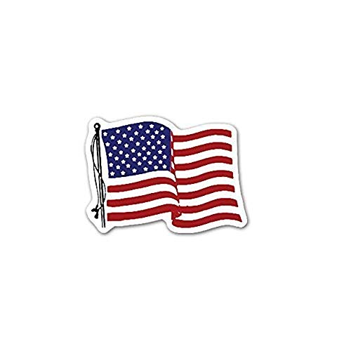 AMER. FLAG RIGHT - 3" Vinyl Motorcycle HELMET Sticker DECAL