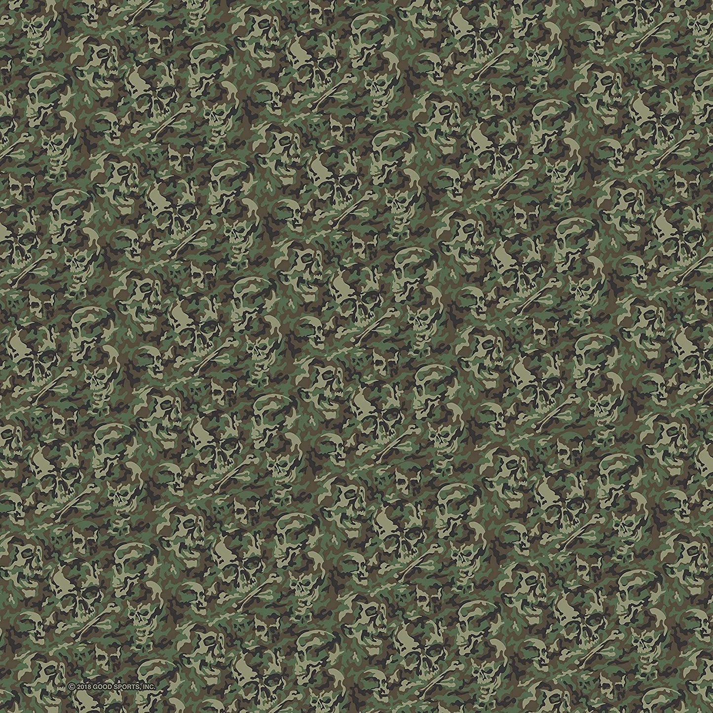 SUB FOREST SKULL CAMO, BANDANA - Officially Licensed Biker's Collection Forest Skull Artwork Design BANDANA - 21" x 21"