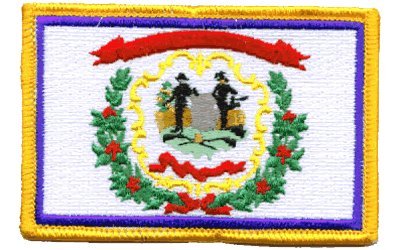 West Virginia iron-on embroidered patch