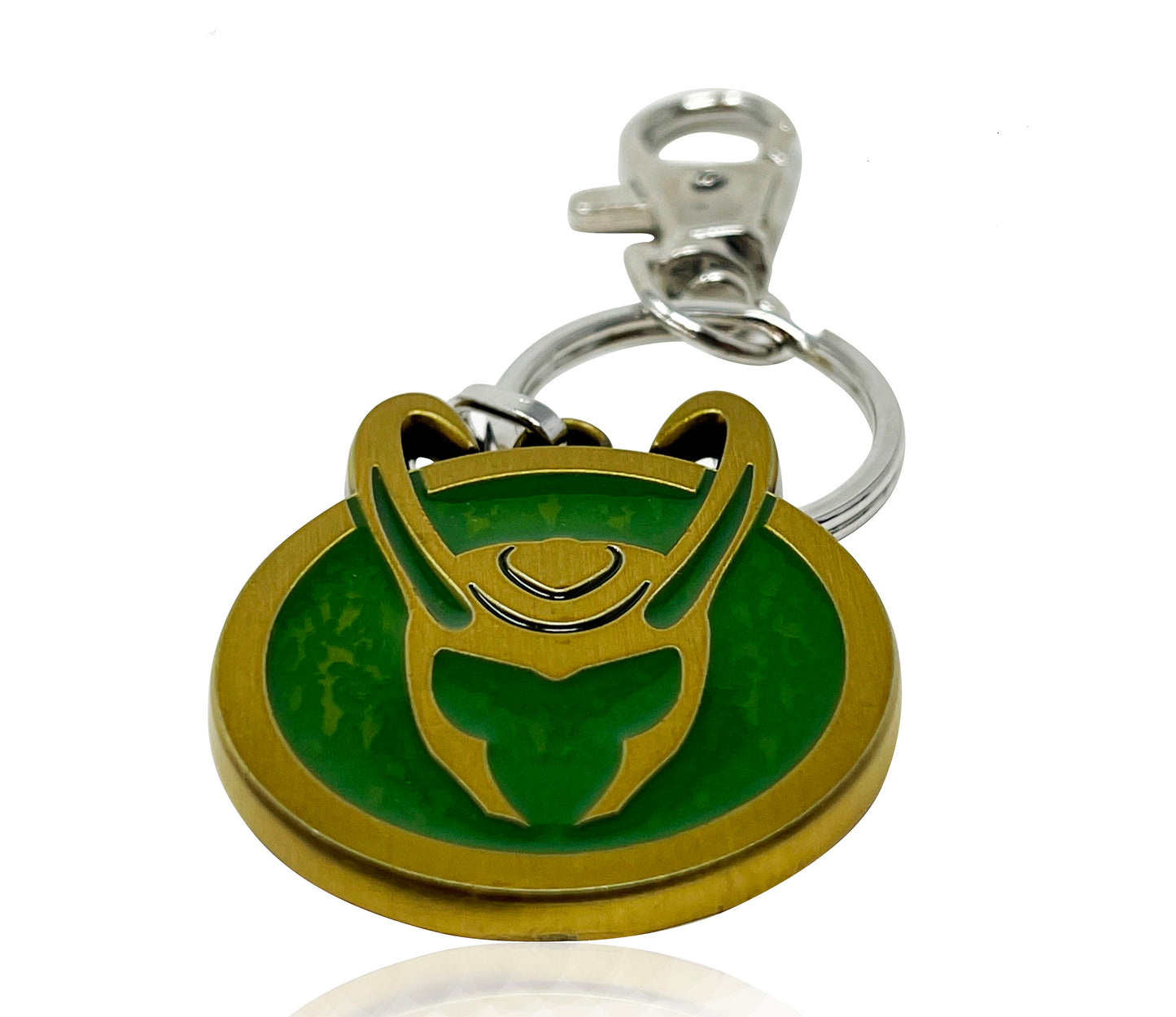 Official Marvel's LOKI HELMET KEYCHAIN, Officially Licensed Original Disney+ LOKI SYMBOL Keychain - 3.5 cm x 4 cm