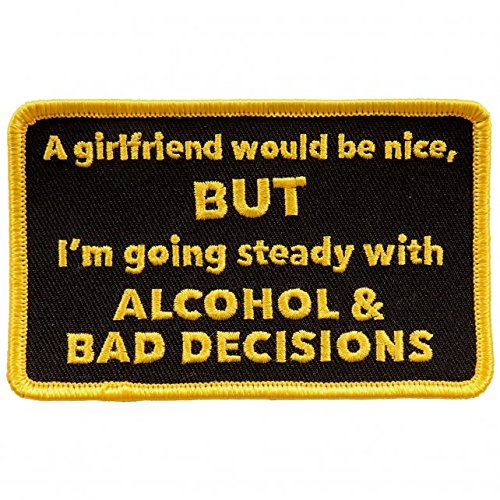 A Girlfriend Would Be Nice Iron On Patches - Artwork Applique Patch, 4" x 3"