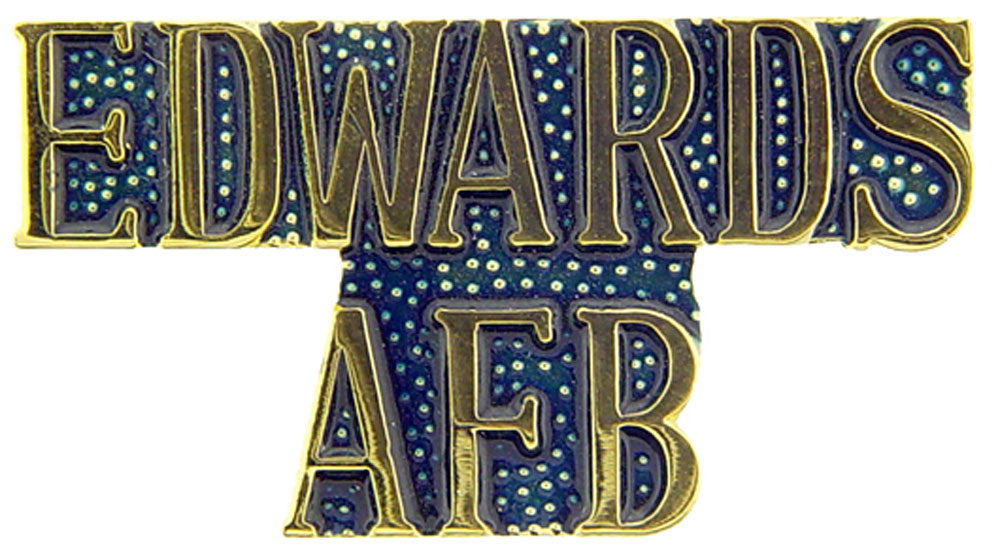 U.S. AIR FORCE, Script EDWARDS AFB - Original Artwork, Expertly Designed PIN - 1"