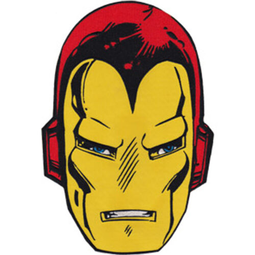 IRON MAN HEAD, Officially Licensed, Iron-On / Sew-On, 6.8" x 10" Embroidered PATCH