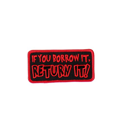 RETURN IT, High Thread Iron-On / Saw-On, Heat Sealed Backing Rayon PATCH - 4" x 2"