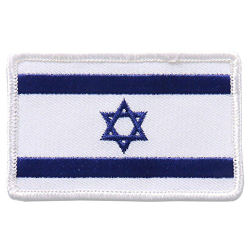 Embroidered ISARELI Flag PATCH, Iron-On / Sew-On - 3" x 2"
