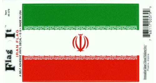 Iran flag decal for auto, truck or boat