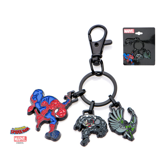 Marvel Black Ip and Base Metal Spioder-Man with Black IP Key Chain
