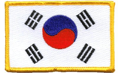 South Korea iron-on embroidered patch