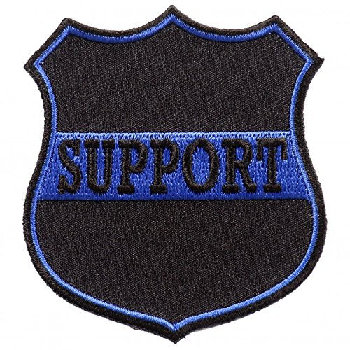 SUPPORT BLUE, PATCH - Support Blue High Thread Iron-On Heat Sealed Backing Sew-On Biker's Patch - 3" x 3"