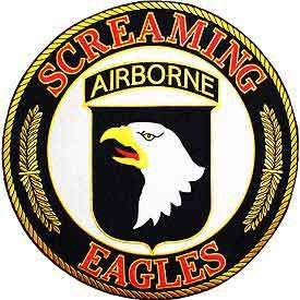 US ARMY, SCREAMING EAGLES Airborne - Decorative Patches, Embroidered Iron On Patch - 10"