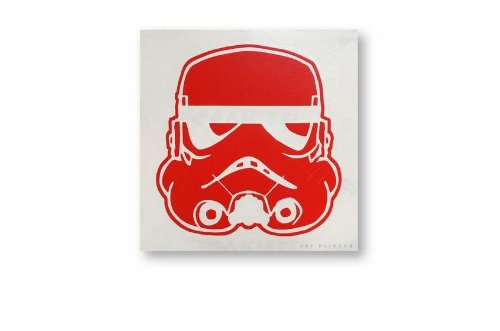 STAR WARS Storm Trooper Red Rub-On STICKER Disney Officially Licensed Movie & TV Artwork, 6.75" x 7" Long Lasting STICKE