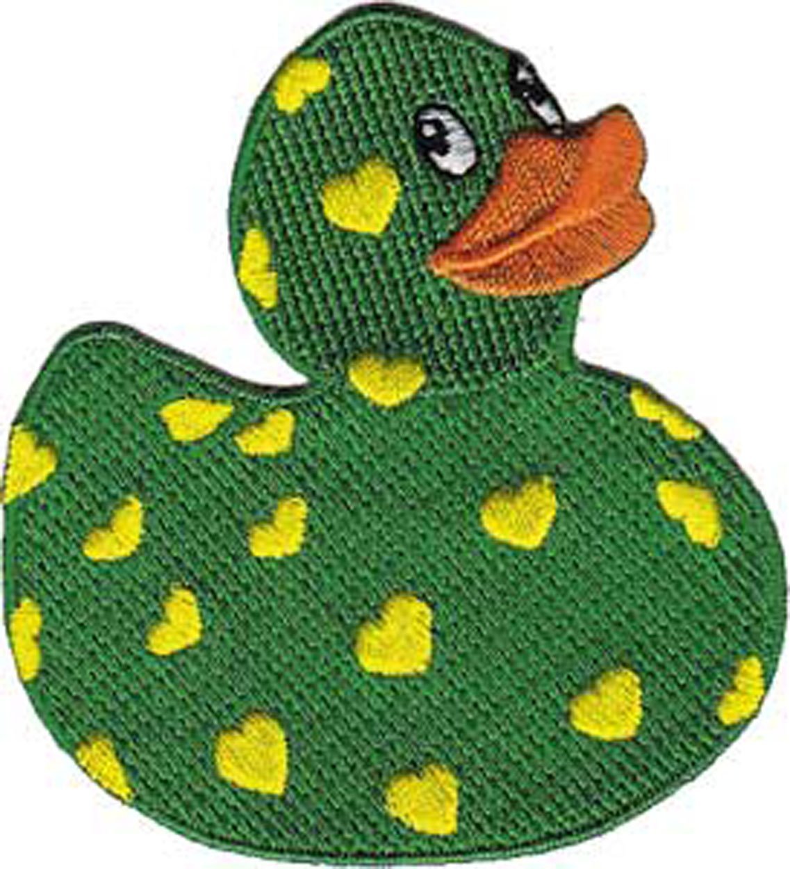 HEARTS RUBBER DUCKY, Officially Licensed, Iron-On / Sew-On, Embroidered PATCH
