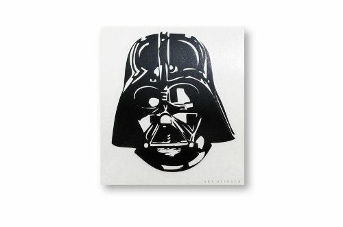 Star Wars Darth Helmet Rub On Sticker - Black