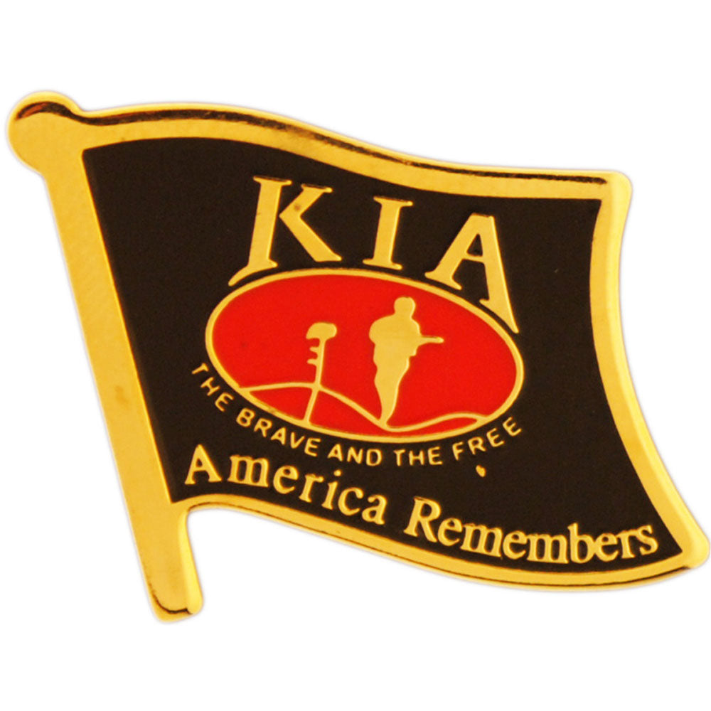 POW, WW & KIA HONOR, KIA FLAG America Remembers - Original Artwork, Expertly Designed PIN - 1.125"