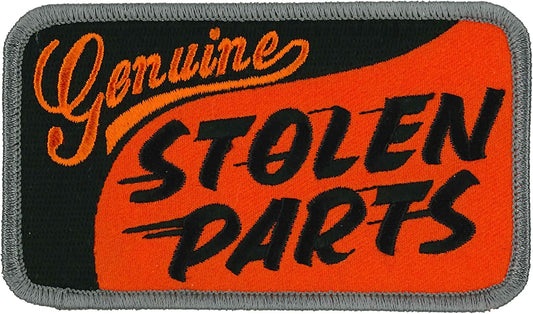 GENUINE STOLEN PARTS, PATCH - Stolen Parts High Thread Iron-On Heat Sealed Backing Sew-On Patch - 4" x 3"