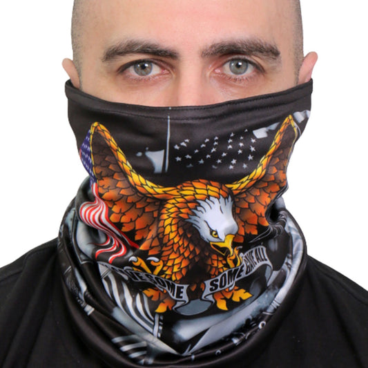 "ALL GAVE SOME" "SOME GAVE ALL", TUBE NECK GAITER - Soft Breathable 100% Polyester Microfiber Lined Neck Warmer Face Cover NECK GAITER MASK