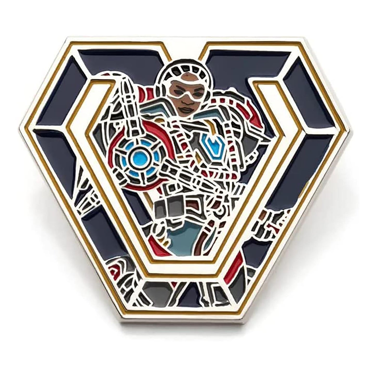 Marvel Black Panther WAKANDA FOREVER RIRI WILLIAMS aka Iron Heart Enamel Lapel PIN - 4" x 1.4"