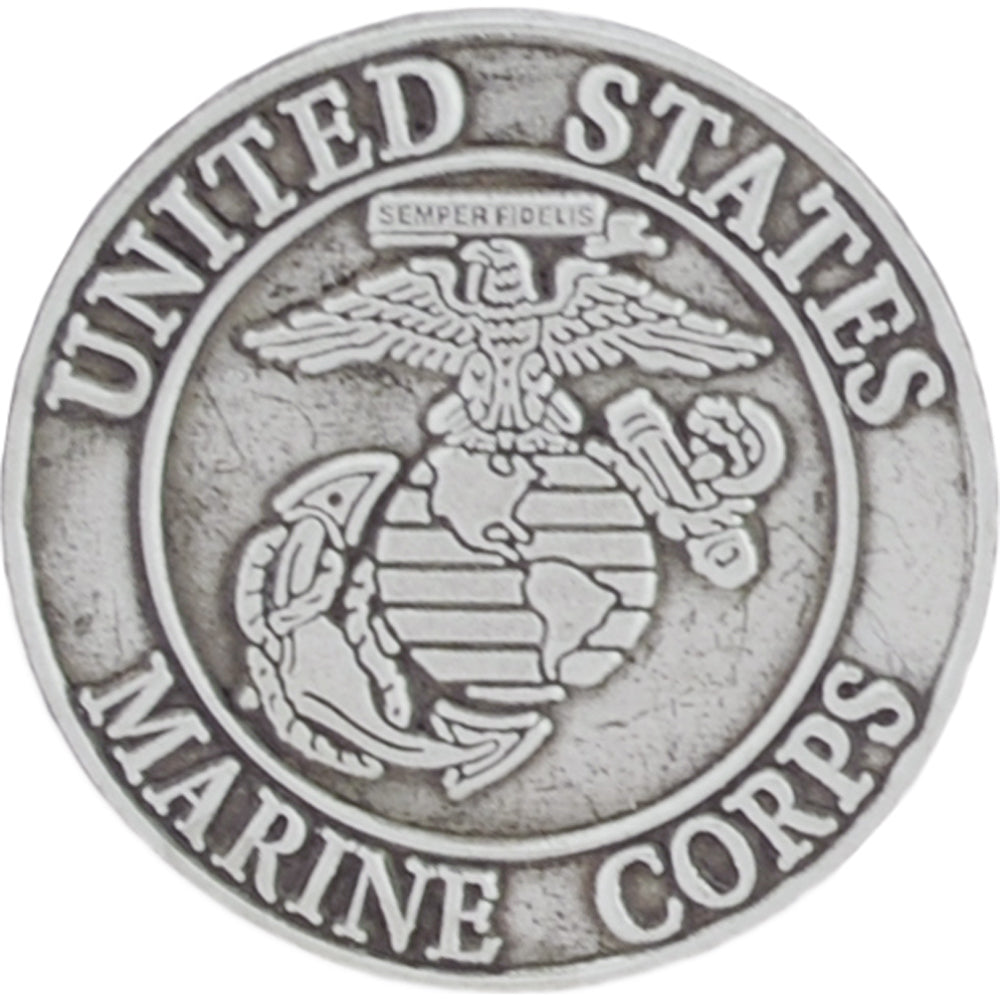 U.S. MARINES, USMC LOGO Pewter - Original Artwork, Expertly Designed PIN - 1"