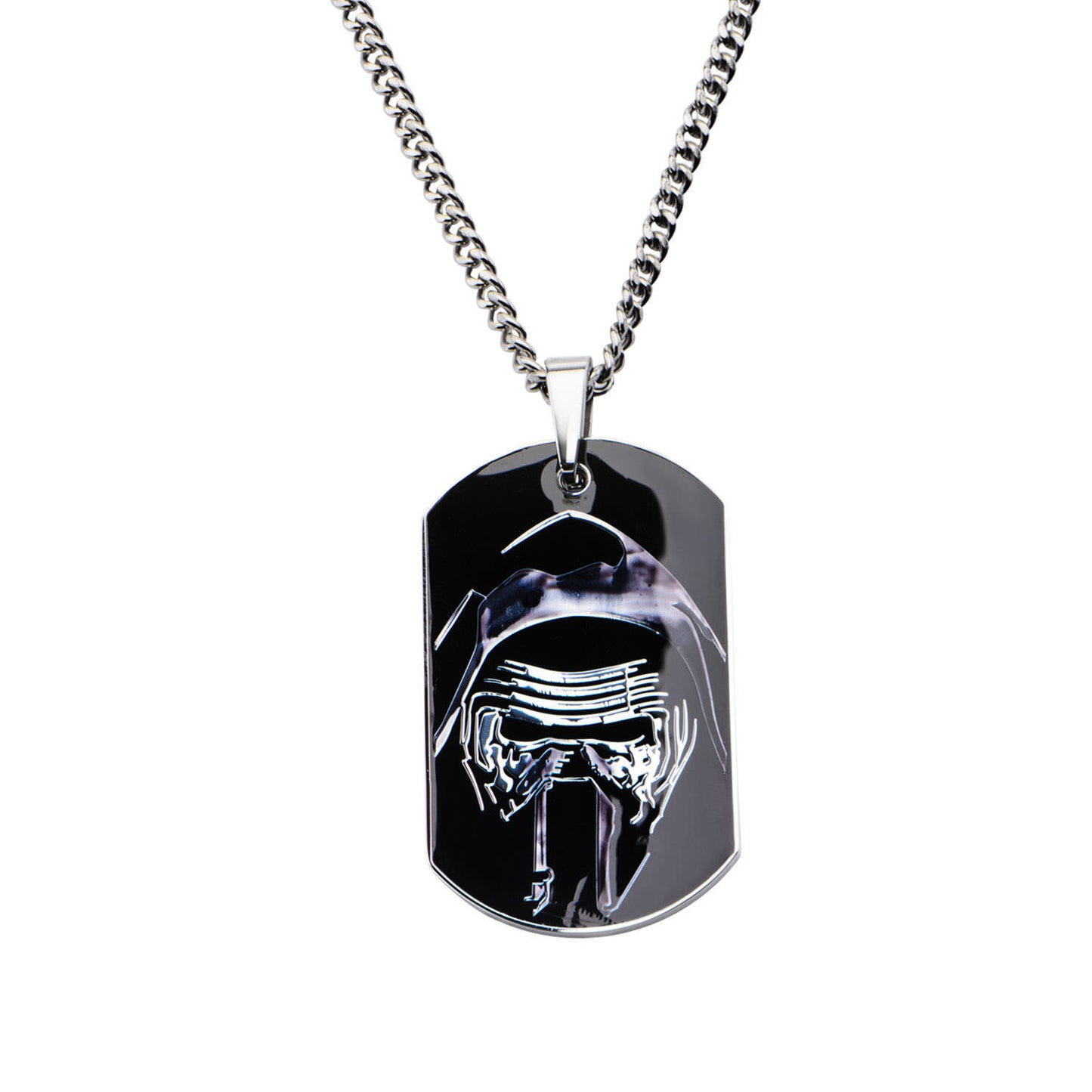 STAR WARS EPISODE 7 KYLO REN DOG TAG PENDANT NECKLACE - Officially Licensed Stainless Steel Pendant Necklace for Men w/ Chain